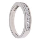 Platinum 0.50ct Brilliant Cut Diamond Half Eternity Ring