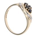 9ct Yellow Gold 0.01ct Diamond And Sapphire Ring