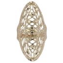 9ct Yellow Gold Patterned Marquise Ring