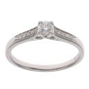 18ct White Gold 0.20ct Brilliant Cut Diamond Solitaire Ring