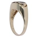 9ct Yellow Gold Aquamarine Three Stone Fancy Ring