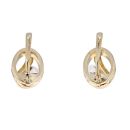 14ct Yellow Gold Cubic Zirconia Drop Earrings