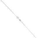 9ct White Gold Sapphire and Diamond Cluster Pendant and Chain 18"