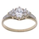9ct Yellow Gold Cubic Zirconia Cluster Ring