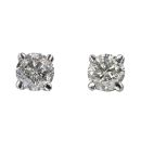 18ct White Gold Diamond Stud Earrings