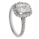 Platinum 2.50ct Brilliant and Emerald Cut Diamond Solitaire Ring