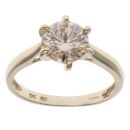 9ct Yellow Gold Moissanite Single Stone Ring