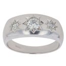 18ct White Gold 0.75ct Brilliant Cut Diamond Signet Ring