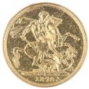 1872 Victoria Young Head UK Full Sovereign Coin