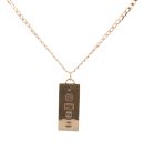 9ct Yellow Gold Ingot Pendant And Chain 22"