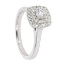 9ct White Gold 0.50ct Diamond Cluster Ring