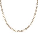 9ct Yellow Gold Belcher T-Bar Heart Chain 16"