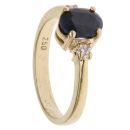 18ct Yellow Gold 0.07ct Diamond and Sapphire Ring