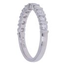 Platinum 0.70ct Brilliant Cut Diamond Half Eternity Ring