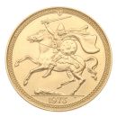 1973 Elizabeth II Decimal Portrait Isle Of Man Quintuple Sovereign Coin
