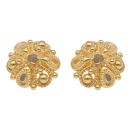 22ct Yellow Gold Floral Stud Earrings