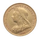 1897 Victoria Old Head UK Half Sovereign Coin