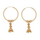 22ct Yellow Gold Chandelier Dropper Hoop Earrings
