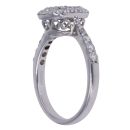 18ct White Gold 0.84ct Brilliant And Baguette Cut Diamond Cluster Ring