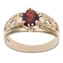 9ct Yellow Gold Garnet Signet Ring
