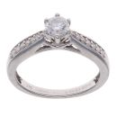 9ct White Gold 0.50ct Brilliant Cut Diamond Solitaire Ring