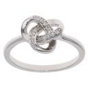 Silver Cubic Zirconia Knot Ring By Icesia