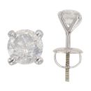 14ct White Gold 1.00ct Brilliant Cut Diamond Stud Earrings