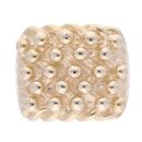 9ct Yellow Gold Heavyweight 5 Row Keeper Ring