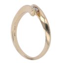 9ct Yellow Gold 0.10ct Diamond Trilogy Crossover Ring