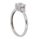 9ct White Gold Cubic Zirconia Three Stone Ring