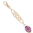 9ct Yellow Gold Amethyst Celtic Bracelet 8"
