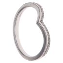 9ct White Gold 0.10ct Brilliant Cut Diamond Wishbone Ring