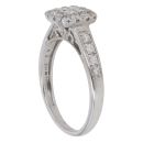 9ct White Gold 0.66ct Princess And Brilliant Cut Diamond Cluster Ring