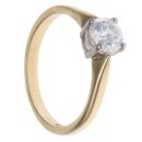 18ct Yellow Gold 0.75ct Brilliant Cut Diamond Solitaire Ring