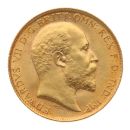 1909 Edward VII Large Head UK Half Sovereign Coin