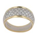 18ct Yellow Gold and Platinum 1.00ct Diamond Cluster Signet Ring