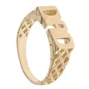 9ct Yellow Gold Patterned Dad Ring