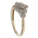 9ct Yellow Gold 0.20ct Brilliant Cut Diamond Cluster Ring