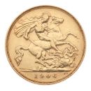1906 Edward VII Large Head UK Half Sovereign Coin