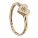 14ct Yellow Gold Cubic Zirconia Heart Ring