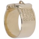 9ct Yellow Gold Patterned Buckle Ring