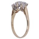 9ct Yellow Gold Cubic Zirconia Three Stone Ring