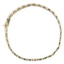9ct Yellow Gold Cubic Zirconia Watch Style Bracelet 8"