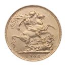 1904 Edward VII Large Head UK Full Sovereign Coin