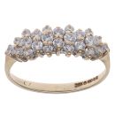 9ct Yellow Gold Cubic Zirconia Cluster Ring