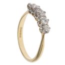 18ct Yellow Gold 0.75ct Brilliant Cut Diamond Five Stone Ring