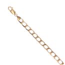 9ct Yellow Gold Square Curb Bracelet 8"