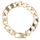 9ct Yellow Gold Plain Curb Bracelet 8.5"