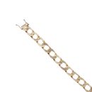 9ct Yellow Gold Textured Curb Bracelet 8.5"