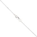 9ct White Gold Cubic Zirconia Cross Twist Pendant and Chain 18"